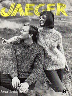 the cover of jacecer magazine featuring two women in knitted sweaters sitting on grass