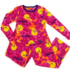 Looney Tunes Tweety Sleep Wear Pajama Two Piece Brand New. Size Xs Multicolor Cartoon Print Sleepwear For Spring, Playful Cartoon Print Sleepwear For Spring, Playful Multicolor Cartoon Print Sleepwear, Playful Pink Printed Sleepwear, Playful Multicolor Sleepwear For Pajama Party, Cute Graphic Print Long Sleeve Sets, Cute Long Sleeve Sets With Graphic Print, Fun Long Sleeve Sleepwear For Pajama Party, Yellow Casual Sleep Top