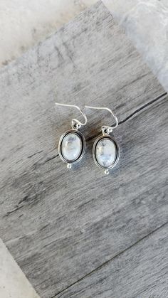 "Genuine Moonstone & 925 Sterling Silver Oval Patina'd Earrings * (3/4\"H) * Gifts for Her * Trending * Handmade" Earrings 3, Saint Louis, 4 H, Moonstone, Jewelry Earrings Dangle, Dangle Drop Earrings, Opal, Dangle Earrings, Handmade Items