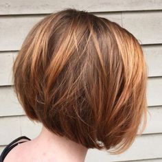 Chocolate And Caramel Layered Bob Medium Bob Hairstyles, Hairstyles Haircuts