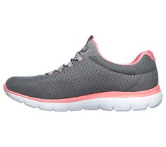 Reach the height of comfort with the Skechers Summits shoe. This slip-on sneaker features a soft flat mesh knit upper with a bungee-laced front and cushioned Memory Foam comfort insole. | Skechers Women's Summits Sneaker | Wide Width | Skechers Memory Foam cushioned comfort insole | Soft flat mesh knit upper with a bungee-laced front | Slip-on athletic sporty sneaker design | Lightweight flexible shock-absorbing midsole | Machine washable | Flexible rubber traction outsole | 1 1/4 inch heel | Sk Mesh Slip-on Sneakers With Cushioned Footbed For Light Exercise, Slip-on Mesh Sneakers With Arch Support, Comfortable Mesh Sneakers With Elastic Laces, Sporty Mesh Slip-on Sneakers With Ortholite Insole, Slip-on Sneakers With Elastic Laces For Light Sports, Comfortable Lace-up Sneakers For Light Exercise, Comfortable Mesh Walking Shoes With Elastic Laces, Comfortable Mesh Sneakers With Ortholite Insole, Slip-on Sneakers With Elastic Laces For Light Exercise