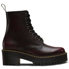 SHRIVER HI BURGUNDY VINTAGE PLATFORM. High Ankle Platform Lace-up Boots For Work, Fall Streetwear Heeled Boots With Lug Sole, Fall Heeled Boots With Vibram Sole, High-top Platform Boots With Lug Sole For Work, High Ankle Platform Combat Boots For Work, Platform High Ankle Combat Boots For Workwear, High-top Platform Boots With Reinforced Heel For Work, Fall Platform Combat Boots For Workwear, Platform Combat Boots For Fall Workwear