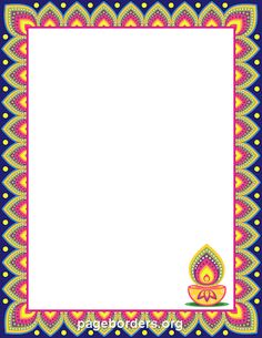 a colorful frame with an ornate design on it