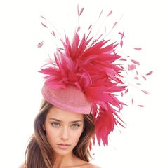 Fuchsia Hot Pink  Kentucky Ascot Fascinator Hat Percher Pillbox Derby Woman Garden Tea Party Wedding Cocktail Statement Pink Headband Luncheon Fuchsia Hot Pink Bianca Fascinator Hat Gorgeous layers of fuchsia hackle and coque feathers on a fuchsia sinamay pillbox base Sinamay base measures about 16cm by 18cm with a 5cm rise. This fuchsia headpiece is mounted with a matching headband. If you prefer a headband to match your hair, please make a note at check out what colour headband you want. The F Pink Feathered Fascinator For Evening, Adjustable Pink Mini Hat With Feathers, Pink Party Hat With Feathers, Pink Feathered Fascinator With Curved Brim, Pink Feathered Hat For Kentucky Derby, Pink Feathered Evening Hat, Pink Feathered Costume Hat, Pink Feathered Kentucky Derby Costume Hat, Pink Feathered Costume Hats For Kentucky Derby