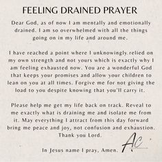 a poem written in black and white with the words'feeling drank prayer'on it