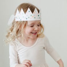 "Printable Birthday Crown, Printable Birthday Hat, Birthday Party Decor, Digital, Confetti Decor, Party Favor, First Birthday, Crown A great addition to your party! Simply print and cut! Hold punch and add ribbon on each side and tie to make it fit any child or adult.  You will receive: -1  high resolution PDF (8.5\" x 11\") of 2 Printable Birthday Crowns. Two different designs: 1 confetti & 1 green. Print as many as you need. Use them for the birthday boy or girl or make some for all the party guests.  This is an instant download. No physical product will be shipped. Simply download the files and print at home or your local copy shop (Like Kinkos, Staples, Costco). Once payment is confirmed, you will get an email sent to your registered Etsy account, containing the link for you to downloa Birthday Crown Printable, First Birthday Rainbow, Coloring Party, Hat Birthday Party, Crown Printable, Bee Crafts For Kids, Jungle Safari Baby Shower, First Birthday Crown, Birthday Crowns