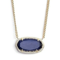 Nwot! Kendra Scott Navy Blue Gold Dylan Pendant Necklace Navy Blue Kendra Scott, Navy Blue Necklace, Navy Blue Jewelry, Navy Jewelry, Harlow Necklace, Teal Necklace, Jewelry Kendra Scott, Kendra Scott Necklace, Filigree Necklaces