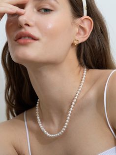 Editor's NotesThis accessory from FANTASTIC PLANET is designated to add elegance to your outfit- Romantique pearl necklace- Easy to match with any look- Bright shining pure mood - Daily and kitche point item Measurement (in.)- One Size 18.1in.Composition & Care- swarovski pearl 6mm, 18k silver plated - Keep it in a sealed zipper bagDesigner- by FANTASTIC PLANET Heart-shaped Pearl Necklace, Formal Feminine Pearl Necklace With Charm, Elegant Pearl White Heart Necklace, Elegant Heart-shaped Pearl White Necklace, Elegant Heart-shaped Pearl Pendant Necklace, Feminine Pearl Necklace, Elegant Heart Shaped Pearl Chain Jewelry, Elegant Heart-shaped Pearl Chain Jewelry, Elegant Heart-shaped Pearl Drop Necklace