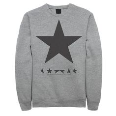 David Bowie fans will rock a laid-back vibe with this men's Black Star album sweatshirt. David Bowie fans will rock a laid-back vibe with this men's Black Star album sweatshirt. Crewneck Long sleeves FABRIC & CARE Cotton, polyester Machine wash Imported Color: Med Grey. Gender: male. Age Group: adult. Pattern: Graphic. Material: Cotton / Poly. Hip Hop Style Sweatshirt With Logo Print For Winter, Hip Hop Crew Neck Sweatshirt For Winter, Hip Hop Crew Neck Winter Sweatshirt, Winter Star Print Crew Neck Sweatshirt, Winter Crew Neck Sweatshirt With Star Print, Urban Heavyweight Sweatshirt For Fall, Heavyweight Urban Sweatshirt For Fall, Hip Hop Winter Tops With Logo Print, Hip Hop Tops With Logo Print For Winter