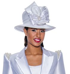 Shop, Save and Be Rewarded Style: G9263H GMI Deluxe Hat Color: White Sign Up For Rewards Program just go to the icon on right side of this page Follow the instructions, it's quick and easy White Church Hats, Church Lady Hats, White Sign, Church Hat, Vintage Dresses 50s, Elegant Hats, High Low Skirt, Colors Purple, Church Hats