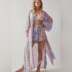 Nwt Spell Cha Cha Maxi Robe In Size S/M. Cross Posted Sleepwear Robe, Women's Intimates, Pink Purple, Purple, Pink, Women Shopping, Color