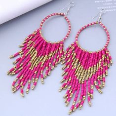 This Dangle & Drop Earrings item by SparkleWithAva has 9 favorites from Etsy shoppers. Ships from Rockledge, FL. Listed on Oct 31, 2022 Beaded Fringe Earrings, Beaded Tassel Earrings, Pink Beaded, Tassel Drop Earrings, Maggam Work, Fashion Jewelry Earrings, Beaded Fringe, Beaded Dangle Earrings, Pink Beads