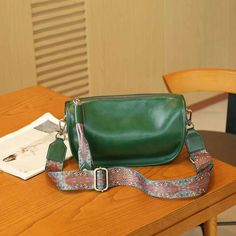 Fashionable Women's Genuine Leather Crossbody Shoulder Bag Soft Leather woyaza Chic Green Saddle Bag With Removable Pouch, Green Leather Saddle Bag With Removable Pouch, Green Belt Bag For Travel, Chic Green Leather Saddle Bag, Chic Single Shoulder Bag Strap, Green Crossbody Saddle Bag With Removable Pouch, Leather Baguette Bag With Single Shoulder Strap For On-the-go, Green Leather Baguette Bag For Everyday Use, Green Leather Saddle Bag For Daily Use