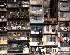 many balconies and windows in an old building