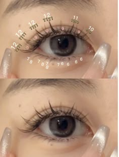 Manhua lashes anime lashes manga lashes chinese makeup trend Eyelash Extensions Korean, Asian Eyelash Extensions, Korean Eyelash, Anime Lashes