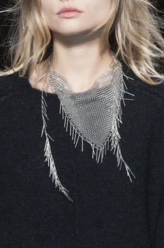 Scarf Necklace, Chain Mail, Fall 2014, Contemporary Jewelry, Fashion Details, Isabel Marant, Statement Jewelry, Jewelry Art, Jewelry Inspiration