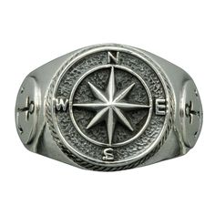 Jewelry Attribute Product Type Ring Material 100% 925 Sterling Silver ; Stamped 925 Compass size Diameter 15 mm / 0.59 in Weight Approximately 9 grams Additional Finish Hand Polishing Density Solid Brand BELDIAMO Compass Symbolism The compass points in four directions; North, South, East and West, harkening back to sailors and ships traversing the stormy seas on their way home from a long journey. The compass holds meaning for a traveler, being a symbol for guidance, the ability to point you in Symbolic Round Jewelry With Compass Design, Symbolic Silver Ring With Compass Design, Sterling Silver Compass Design Ring, Sterling Silver Compass Design Jewelry For Anniversary, Compass Design Ring As A Gift, Compass Design Ring Jewelry For Gift, Compass Design Jewelry Ring Gift, Adjustable Compass Design Round Jewelry, Adjustable Round Compass Design Jewelry