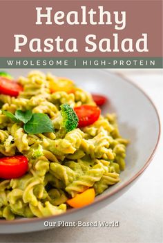 bowl of healthy pasta salad Easy Healthy Pasta Salad, Easy Healthy Pasta, Quick Vegan Dinner Recipes, Vegan Sauce Recipes, Vegan Italian Recipes, Healthy Pasta Salad, Easy Weekday Meals, Healthy Pasta, Italian Pasta Recipes