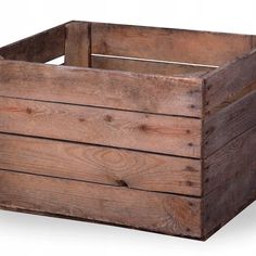 an old wooden crate with no handles