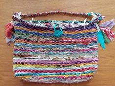 Rag rug bag, woven bag, upcycled recycled repurposed, chindi bag, school bag for women, flap bag, boho purse, boho shoulder bag, bff gift Bohemian Upcycled Shoulder Bag For Daily Use, Bohemian Upcycled Multicolor Shoulder Bag, Bohemian Multicolor Shoulder Bag, Bohemian Multicolor Handwoven Shoulder Bag, Bohemian Upcycled Tote Shoulder Bag, Pool Bags, Turquoise Leather, Rug Bag, Boho Purses