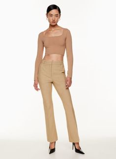 PROGRAM PANT | Aritzia Denim Vans, Denim Short Dresses, The Program, Flared Trousers, High Waisted Flares, Flare Trousers, Sweater Sale, Sweater Blouse, Denim Pant