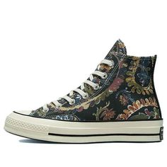 (WMNS) Converse Chuck 70 High 'Fall Florals - Black' 572546C (SNKR/Retro/Women's/Classic/Multicolor) Fall Florals, Converse Chuck 70, Chuck 70, Funky Fashion, Retro Women, Converse Chuck Taylor All Star, Fall Floral, Chuck Taylor All Star, Converse Chuck