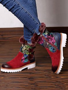 Sku CY-!20690 Material Leather Style Chunky Shoes Occasion Going out , Casual Heels Height Low (1cm-3cm) Seasons Winter Type Boots Color RED Size 36,37,38,39,40,41,42 Size chart: Please consult the size chart we provide for this item's measurements to help you decide which size to buy. Please note: There may be 1-3cm differ due to manual measurement. Timberland Boots Outfit, Timberland Waterproof Boots, Platform Boots Women, Seasons Winter, Yellow Boots, Chunky Shoes, Casual Heels, Leather Style, Shoe Print