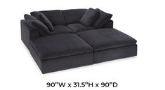 the sectional sofa is upholstered with pillows