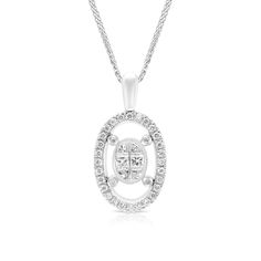 1.00 carat diamond pendant
18K white gold