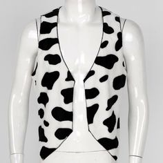 Cow Print Wedding, Cow Print Clothes, Cow Print Vest, Hippie Costume Halloween, Ball Costume, Flannel Vest, Fancy Dress Ball, Short Coats, Random Clothes