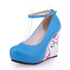 Heels:Approx 9.5cm Platform:Approx 3cm Upper Material:Pu Leather Outsole:Rubber If your foot is a little wide and fat, we suggest you choose 1 size larger, pls measure your foot length and choose a correct size. Thank you! Size Chart: Euro/CN 34 = foot length 21.5-22cm (Foot width=8-8.5cm) Euro/CN 35 = foot length 22-22.5cm (Foot width=8.5cm) Euro/CN 36 = foot length 22.5-23cm (Foot width=8.5-9cm Euro/CN 37 = foot length 23-23.5cm (Foot width=9cm) Euro/CN 38 = foot length 23.5-24m (Foot width=9- Blue Heels With Heel Strap And Round Toe, Light Blue Round Toe Heels, Light Blue Synthetic Platform Heels, Light Blue Closed Toe Heels In Synthetic, Spring Heels With Rubber Heel Cap And Round Toe, Light Blue Platform Heels With Pointed Toe, Light Blue Round Toe Heels With Padded Heel, Light Blue Heels With Padded Heel And Round Toe, Blue Synthetic Low Heels