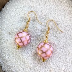 Elise Is A Collection Of Drop Earrings That Add A Touch Of Fun To Everyday Looks! They Feature A Playful, Spherical Bead Accompanied By Gold/Silver-Toned Hardware, Finished Off With Stainless Steel Or Gold-Plated Stainless Steel Ear Wire Hooks. Approximately 1.75” Long Please Note That Beads May Have Manufactured Inconsistencies. Handmade Pink Feminine Earrings, Nickel-free Pink Beaded Earrings, Elegant Pink Beaded Earrings For Gift, Feminine Pink Single Earring, Pink Nickel-free Beaded Drop Earrings, Pink Round Earrings For Jewelry Making, Pink Beaded Earrings With Round Beads For Pierced Ears, Round Pink Earrings For Jewelry Making, Pink Beaded Drop Earrings