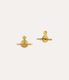 Our Solid Orb earrings are plated in gold tones and have a two-dimensional orb silhouette. Gold Spherical Single Earring, Gold Sphere Single Earring, Gold Spherical Pierced Earrings, Gold Orb Earrings, Gold Orb Earrings For Gift, Gold Vivienne Westwood, Orb Earrings, Earrings In Gold, Color Oro