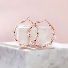 Discover Joy With Our Anastasia Sweet Twisted Gold Hoop Earrings. Adorned With Vibrant Candy-Colored Beading, These Artistic And Trendy Hoops Are Perfect For Any Special Occasion. Sweet For Moms, Sisters, Girlfriends, Or Wives On Mother's Day, Birthdays, Anniversaries, Or Christmas. They Arrive Gift-Packaged For An Extra Touch Of Delight. Shop Now To Add A Splash Of Color To Your Style Or Gift-Giving! Other Colors Are Available Under Separate Listings. Purchase 2 Or More Lavae's Faves Items For Twist Beads, Dragonfly Pendant, Colorful Jewelry, Beaded Hoop Earrings, Beaded Hoops, Pink Gifts, Silver Gifts, Gold Hoop, Gold Hoop Earrings