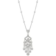 Graff 7.18ct White Gold Diamond Drop Necklace 18k | eBay Graff Diamonds, Diamond Drop Necklace, Diamond Drops, Drop Necklace, White Gold Diamonds, Gold Diamond, White Gold, Necklaces, Stone