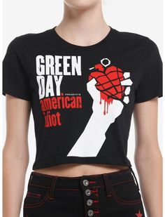 Green Day American Idiot Girls Baby T-Shirt | Hot Topic Pop Punk Music, Punk Tee, Emily The Strange, Punk T Shirt, Music Tees, The Big Lebowski, Baby T Shirt, Green Day, Hoodie Girl