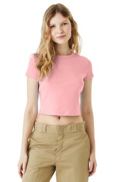 Shop Bella + Canvas 1010J2 in Solid Pink Blend & get instant bulk discounts. This 52.00% Cotton, 48.00% Polyester Women T-Shirt is often used for Direct To Film projects by our customers | Ships Fast | Award-Winning Customer Service. Pink Ribbed Stretch T-shirt, Basic Ribbed Cotton Tops, Pink Fitted Short Sleeve Top, Pink Fitted Top With Short Sleeves, Pink Ribbed Cotton T-shirt, Pink Fitted Crew Neck Crop Top, Pink Ribbed Crew Neck T-shirt, Pink Fitted Crew Neck Shirt, Trendy Pink Ribbed Tops