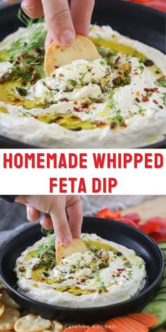 homemade whipped feta dip is the perfect appetizer for any party