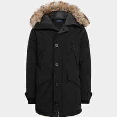 Polo Ralph Lauren Faux-Fur-Trim Down Parka In Black Brand New Overcoat Men, Men Parka, Ralph Lauren Jacket, Chaps Ralph Lauren, Quarter Zip Jacket, Lined Jeans, Hooded Parka, Vintage Polo Ralph Lauren, Ralph Lauren Jeans