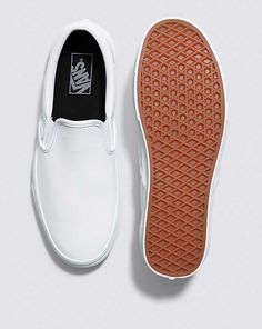 Classic Slip-On Tumble Shoe Vans White Slip-on Sneakers With Rubber Sole, Sporty Slip-ons With Gum Sole And Round Toe, Classic Vans Slip-on Sneakers With Round Toe, Vans Skate Shoes With Rubber Toe Cap, Slip-on Skate Shoes With Gum Sole, Vans Slip-ons With White Sole And Round Toe, White Vans Slip-on Sneakers With Round Toe, White Classic Slip-on Sneakers With Round Toe, Classic White Slip-on Sneakers With Round Toe