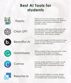 the best tools for students info sheet