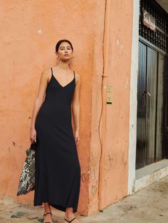 Meet the midi dress of the summer. With chic seams on the bust and a breezy feminine silhouette - all in Organic Rib - your other dresses might get jealous. Just so you know. (This one comes in Jet Black.) | Women's Melani Midi Dress in Jet Black | Ethical Essentials Ribbed Tank Dress, Just So You Know, Feminine Silhouette, Black Media, Jet Black, Tank Dress, Dress Outfits, Midi Dress, Clothes For Women