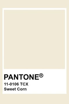 pantone's color swat list for sweet corn