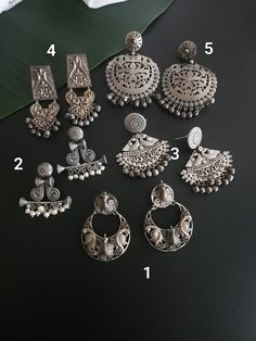 Size 2.5 inches Earrings Collection, Size 2, Silver