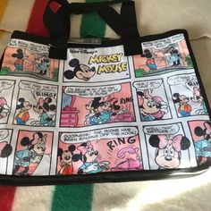 Disney Mickey Mouse Comic Strip Tote Bag Nwt *Authentic Disney Merchandise* Note : Item Will Come Folded Comes From A Clean Smoke-Free Home Like The Item But Not The Price? Make An Offer! Pink Cartoon Print Travel Bag, Pink Cartoon Print Bag For Everyday Use, Multicolor Character Print Travel Bag, Cartoon Style Multicolor Rectangular Bag, Playful Minnie Mouse Travel Bag, Playful Mickey Mouse Bags For Disney Trips, Disney Satchel Bag For Everyday Use, Disney Themed Multicolor Bags For Fan Events, Disney Style Shoulder Bag For Everyday Use