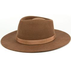 "Teak brown fedora hat in the Rancher style look. Sambboho's Blake hat has a hard brim and indented crown. This designs has a vintage inspired silhouette with a soft grosgrain ribbon. This hat will provide high UV protection rated at 50+ UPF. This designer hat is very high end, handmade by our artisans with 100% Brazilian wool. This hat is unisex. You will be amazed by the quality. The timelessness chic and sophistication exuded by this hat make it a lifetime wardrobe investment you'll never reg Western Style Brown Top Hat With Curved Brim, Adjustable Flat Crown Panama Hat For Fall, Brown Top Hat With Curved Brim For Rodeo, Elegant Brown Panama Hat For Fall, Brimmed Boater Hat For Fall, Brimmed Fedora For Country Events, Country Style Fedora With Flat Brim, Classic Flat Brim Sun Hat For Fall, Country Style Solid Color Fedora With Flat Brim