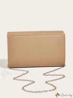 BirdinBag - Square Metal Decor Flap Bag: Sleek and Stylish Fashion Accessory Elegant Pattern, Bag Bag, Stylish Fashion, Square Bag, Flap Bag, Style Elegant, Metal Decor, Chain Styles, Polyester Material