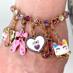 We like to dream…and eat like a unicorn! Add this charm to any CHARM IT! bracelet or necklace and customize her collection! features & materials Enamel, Base Metal WARNING: Choking Hazard - Small parts. Not for children under 3 years. Cute Nickel-free Charm Bracelet For Friendship, Playful Dangle Personalized Jewelry, Playful Charms Jewelry For Birthday, Playful Nickel-free Charm Bracelet For Gift, Fun Personalized Dangle Jewelry, Cute Charm Bracelet With Removable Charms As Gift, Cute Charm Bracelet With Dangling Charms As Gift, Cute Jewelry With Dangling Charms For Birthday, Friendship Novelty Charm Bracelet