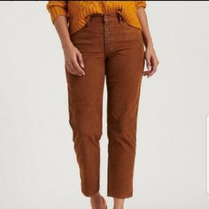 Lucky Brand Corduroy Mid Rise Button Fly Crop Straight Jeans Sz12/31 #Luckybrand -Corduroy -Mid Rise - Button Fly -Crop - Straight Jeans -Sz12/31 -Y2k Vibes -90s Vibes -New With Tag -Fall Winter -Boho Casual Brown Button-up Bottoms, Brown Corduroy Bottoms With Buttons, Fall Corduroy Button-up Bottoms, Casual Corduroy Button-up Bottoms, Sweet Jeans, Fall Pants, Cropped Wide Leg Jeans, Corduroy Jeans, Distressed Denim Jeans