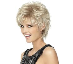 Hairdo Spiky Cut Wig — QVC.com Short Spiky Hairstyles, Short Shag Hairstyles, Spiky Hair, Dance Hairstyles, Short Curly Wigs, Shag Hairstyles, Chic Hairstyles, Penteado Cabelo Curto, 짧은 머리